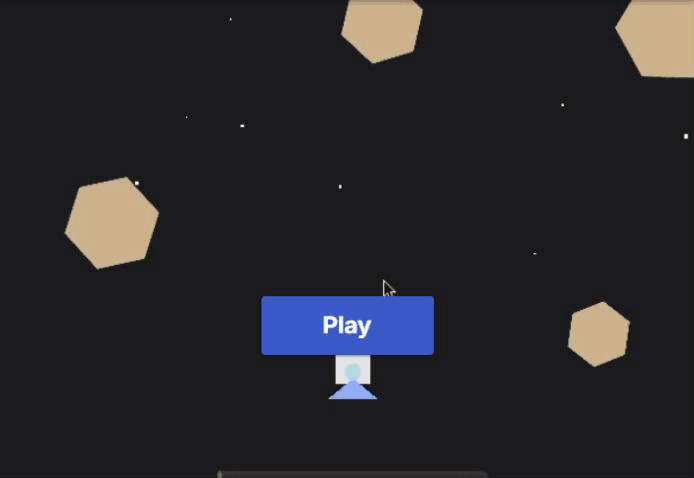 Escape the Belt gameplay: a spacecraft navigating an asteroid field